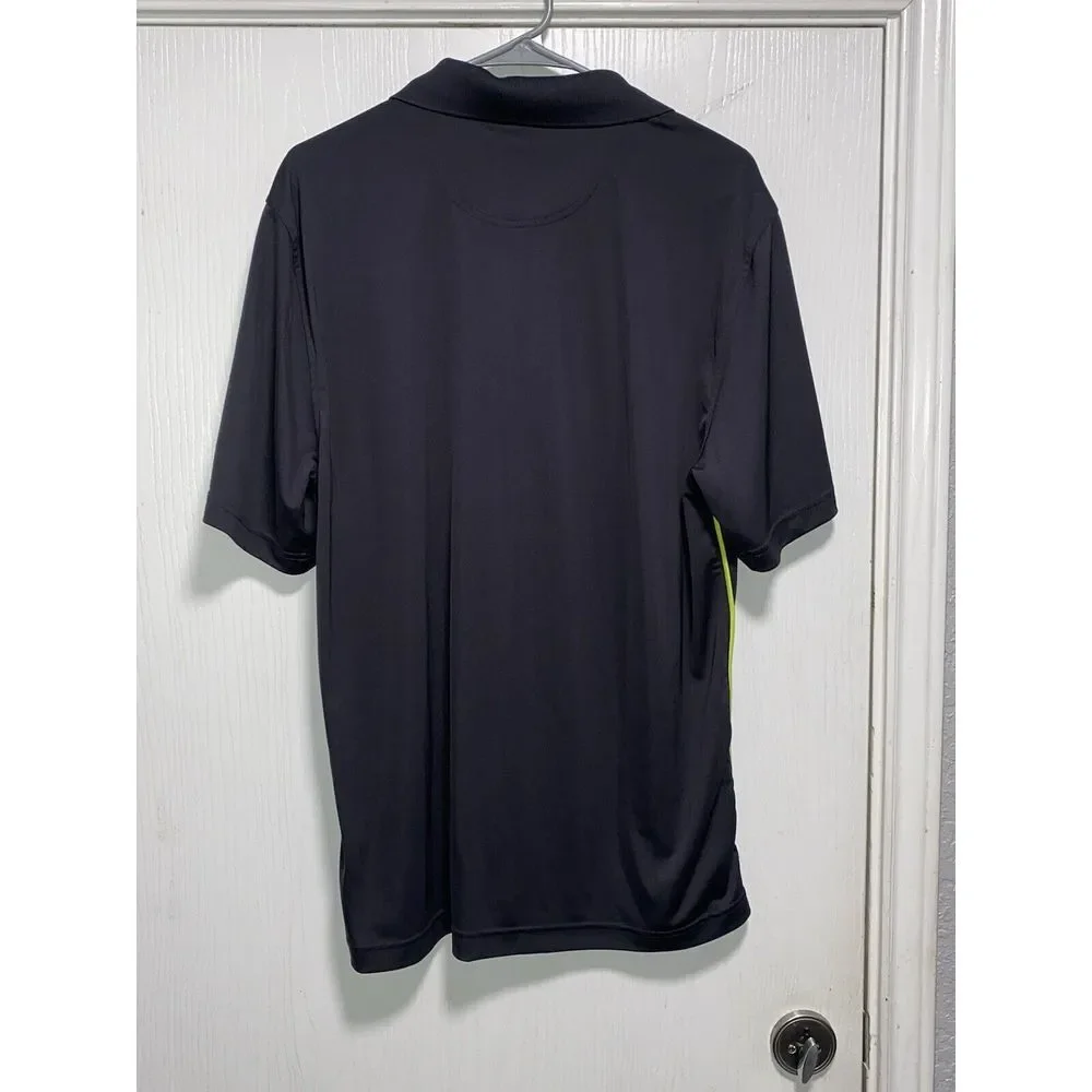 Greg Norman For Tasso Elba Black Large Play dry Polo 1/4 Zip Golf‎